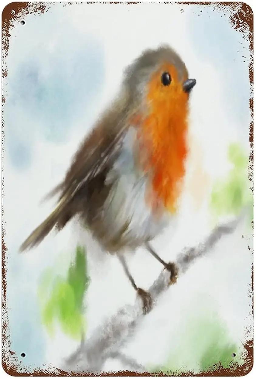 Металлическая жестяная вывеска в виде птицы декор для стен английском стиле 60-й