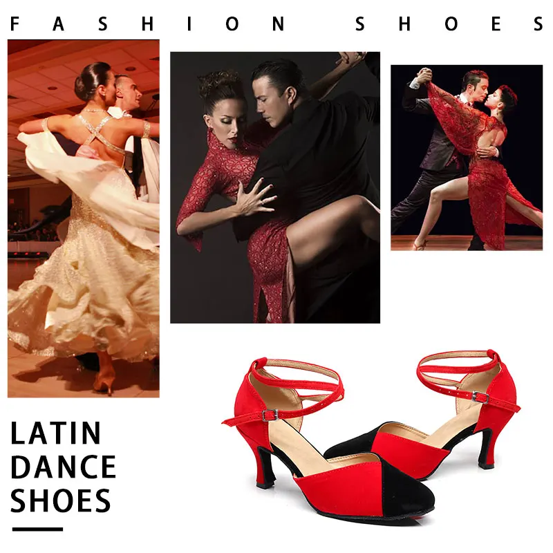 SWDZM Women's Dancing Shoes Ballroom dance shoes Party/Modern Laitn dance shoes For Women Ladies Suede sole Heel 6/7.5/8.5/9CM