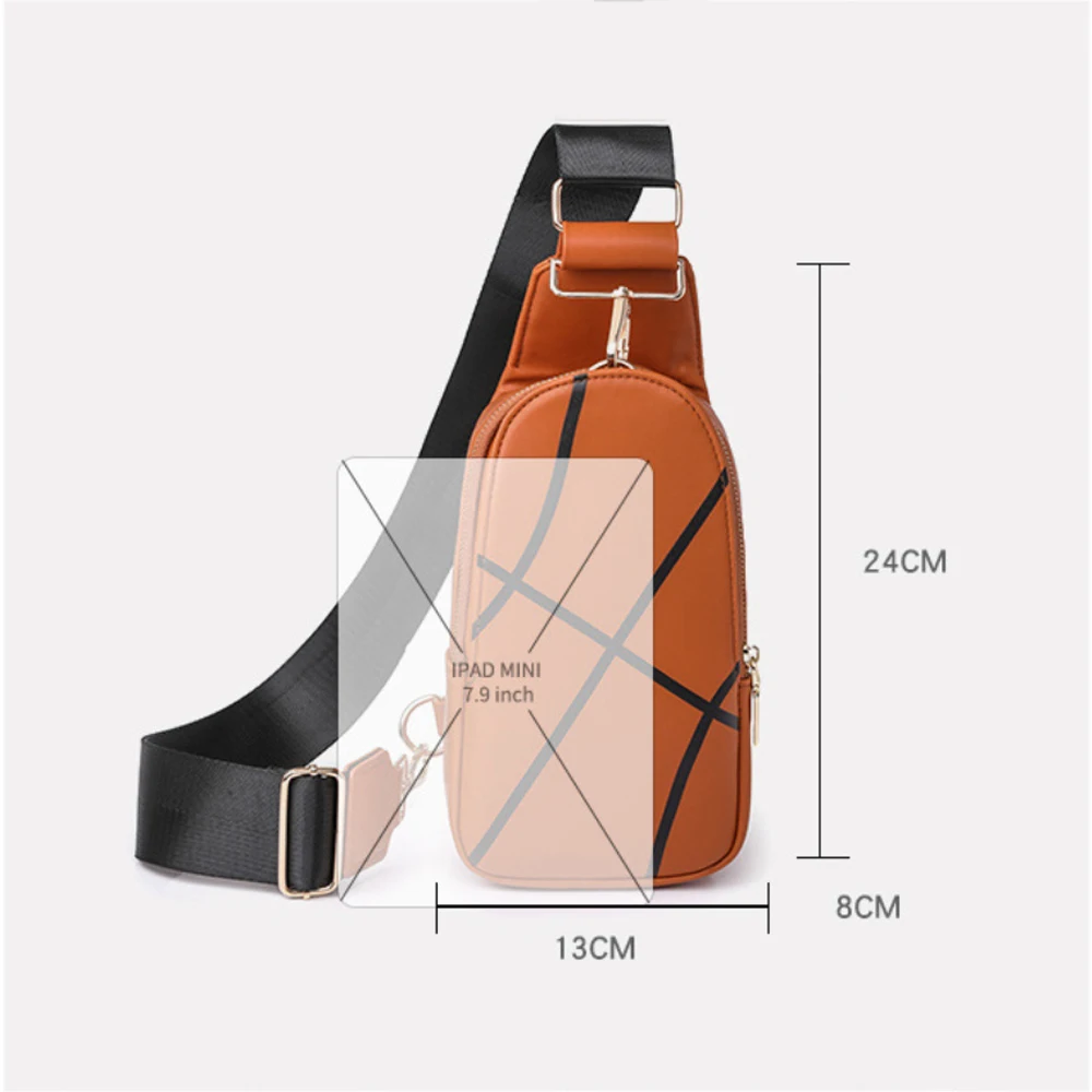Fashion Balls Pattern PU Leather Crossbody Sling Bags Women Football Printing Fanny Packs Female Vintage Baseball Chest Bag
