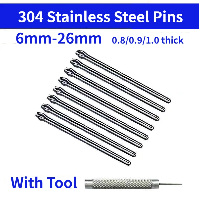 Набор штифтов из нержавеющей стали для ремешка часов 304 6-26 мм 30 шт.