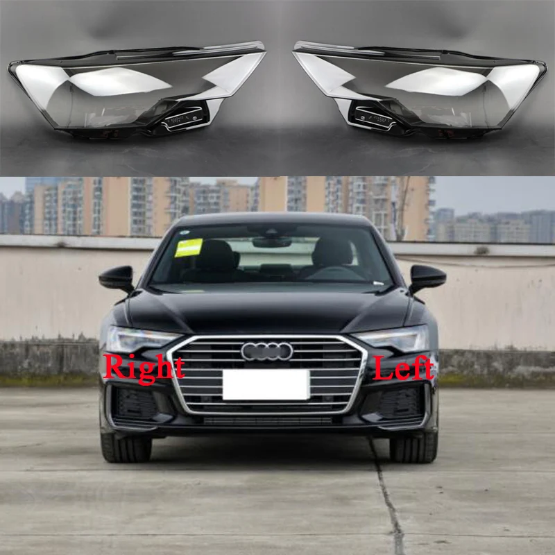 

For Audi A6 C8 Car lampshade 2019 2020 2021 Headlamp Shell Lens Lamp Shade Headlight Cover Transparent Lampshade Plexiglass