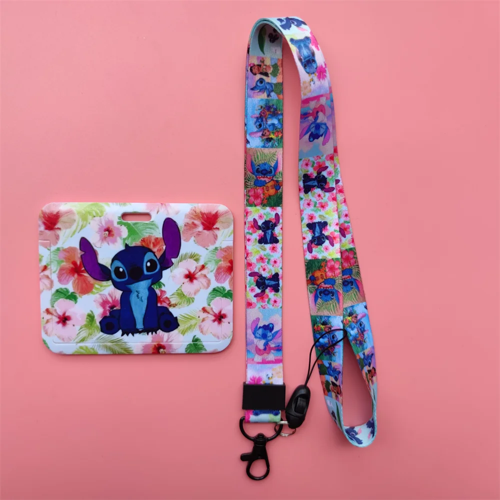 

Disney Stitch Horizontal Credential Holder Gift Identification Cardholder Nurse Badge Keychain Photocard