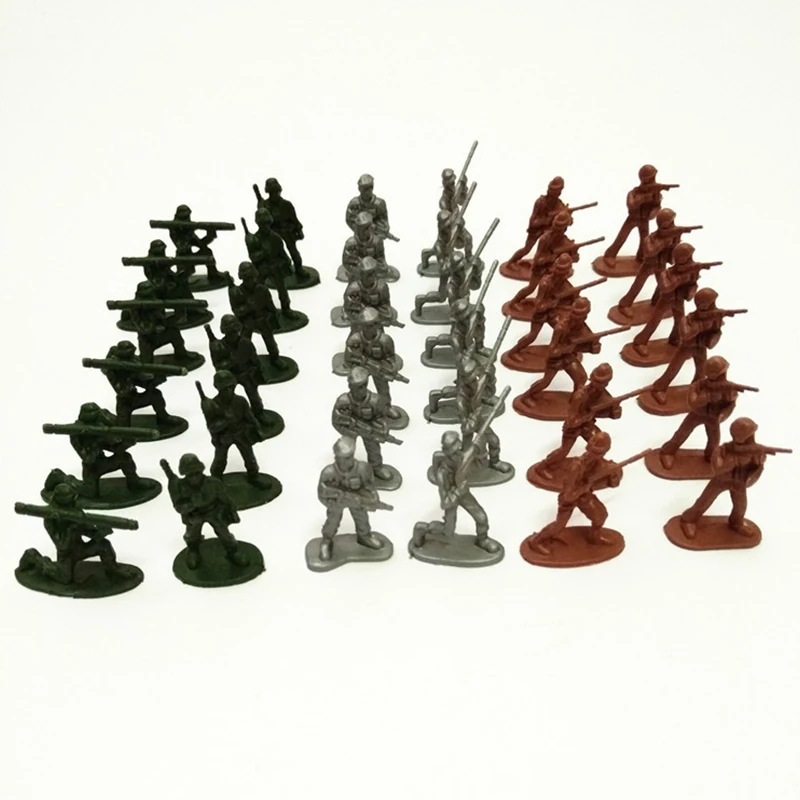 

100Pcs Mini Classic Military Soldiers Figures Models Playset Desk Decor Toddler Army Men Kids Toy Gift Accessories Children Toy