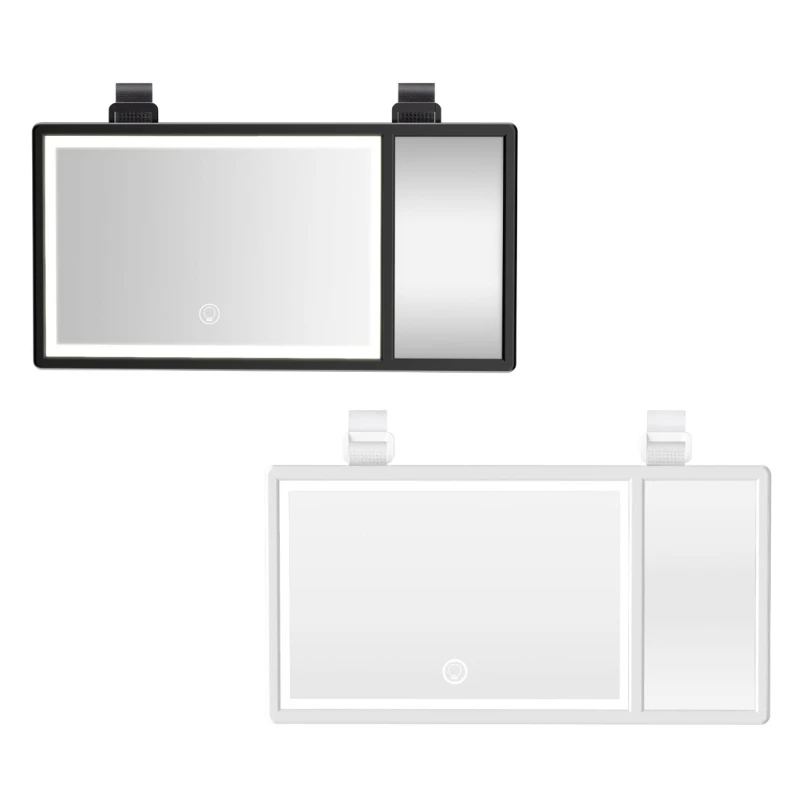 

Универсальное автомобильное зеркало с козырьком, зеркало для макияжа с регулируемой яркостью светильник кой, увеличительное стекло, косме...