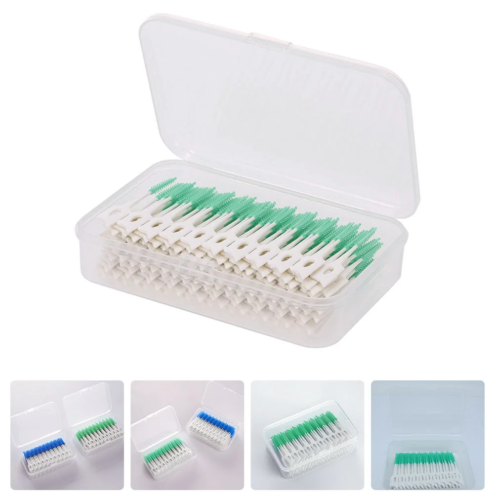 

160 Pcs Supplies Braces Toothpicks Disposable Brushes Silicone Tufted Interdental Cleaning Plastic Man