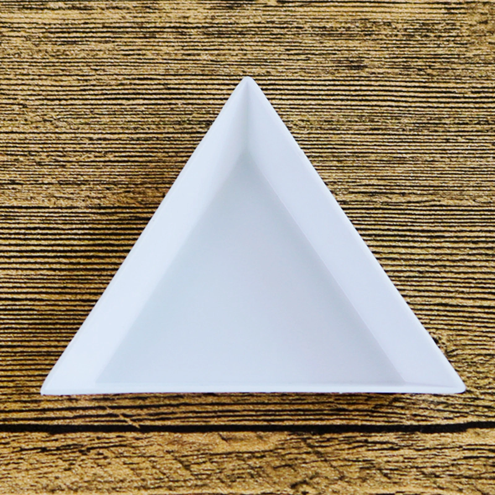 20 White Plastic Triangular Beads Sorting Trays 70mm Storage Container For Craft