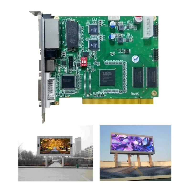 

TS802D Sending Card 60Hz 30Hz Output Dual- Port DVI Full Color Synchronous LED Screen Display Video-Control Card