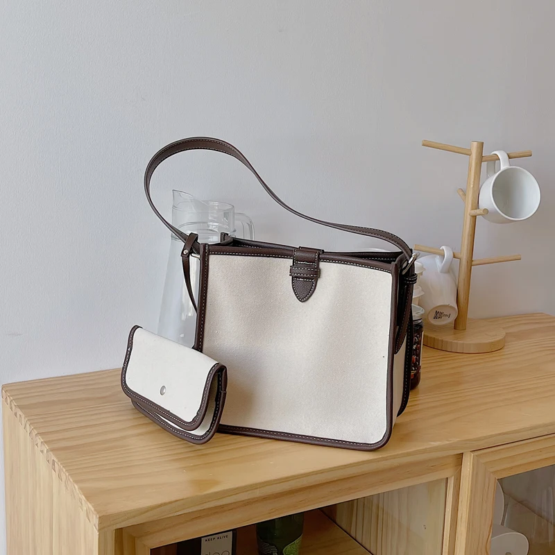 

Женская сумка, Высококачественная хлопчатобумажная холщовая женская сумка из искусственной кожи, холщовая маленькая молодежная сумка через плечо, оптовая продажа