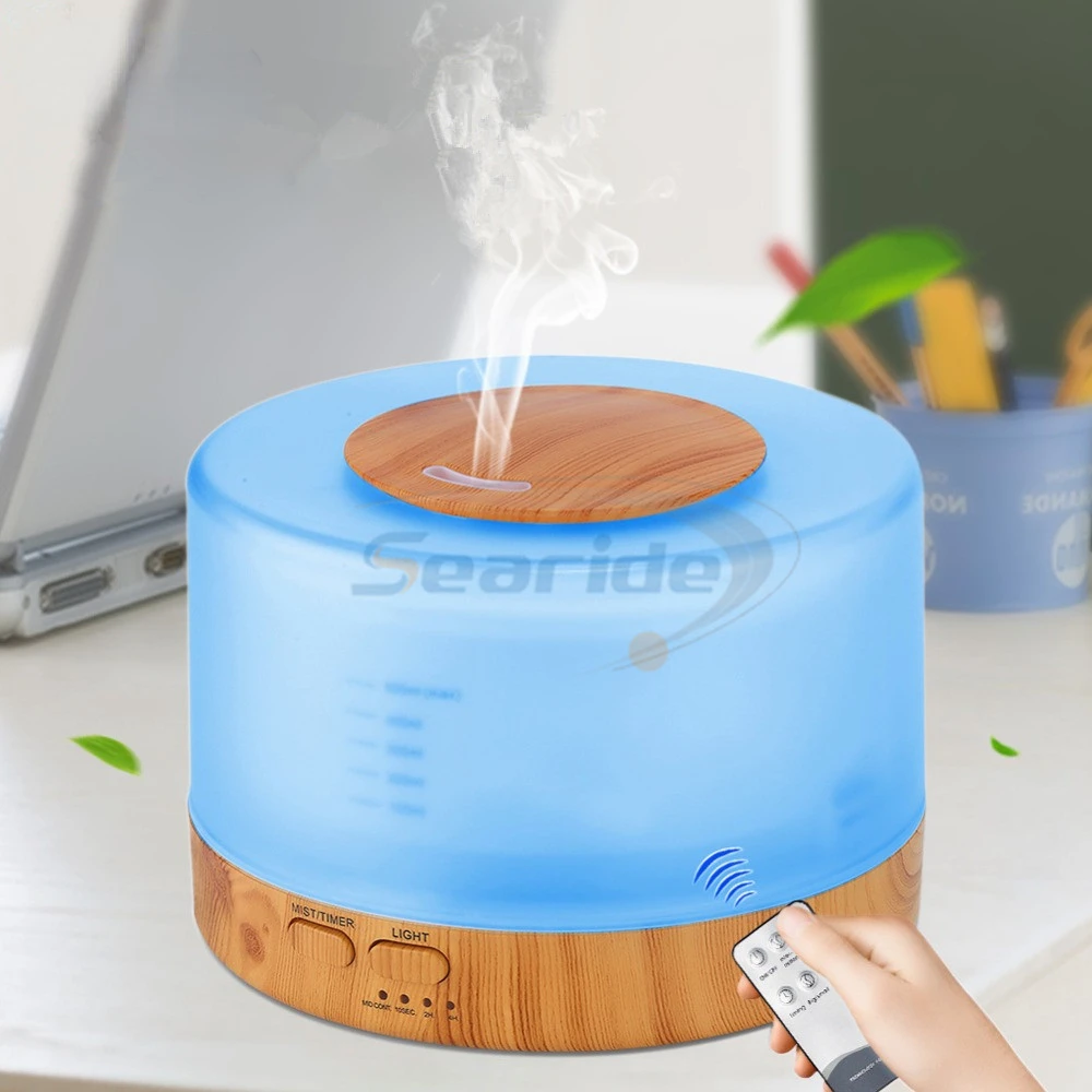 

500ML Air Humidifier Remote Control Ultrasonic Aroma Essential Oil Diffuser Cool Mist Maker EU AU UK US For Home Office