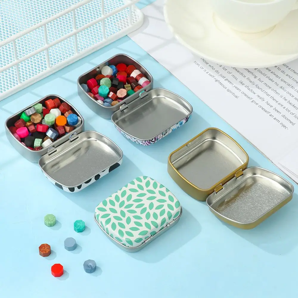 

Mini Empty Tins Small Storage Metal Hinged Home Organizer Container Kit Flip Tin Box For Money Coin Candy Key Souvenir