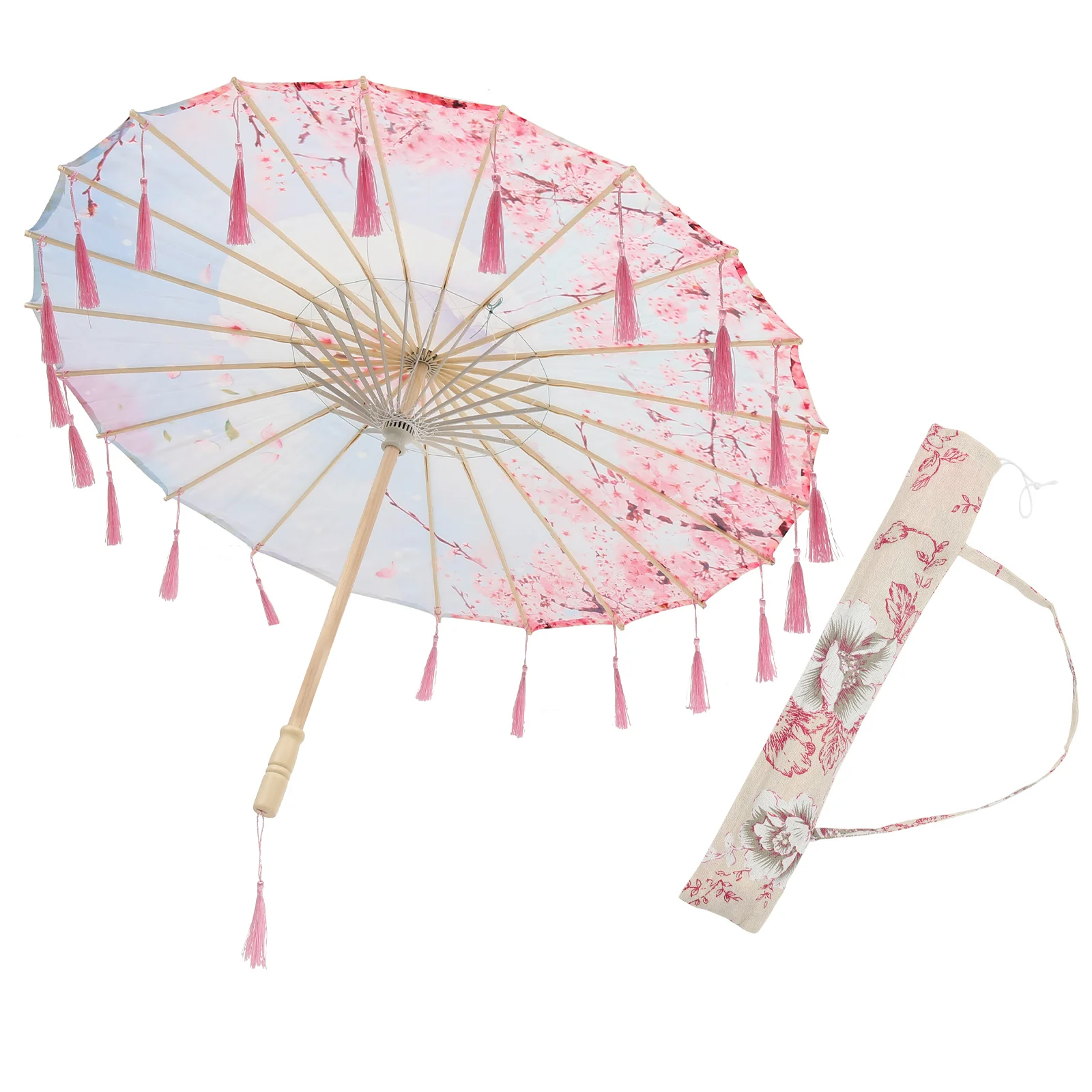 

Umbrella Parasol Silk Chinese Japanese Style Cosplay Paper Tassel Dance Ancient Prop Classical Decorative Costume Wedding Photo