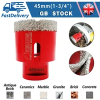 shdiatool 1pc vacuum brazed diamond drilling core bits 45mm with 10mm diamond height hole saw porcelain bell saw crown brick