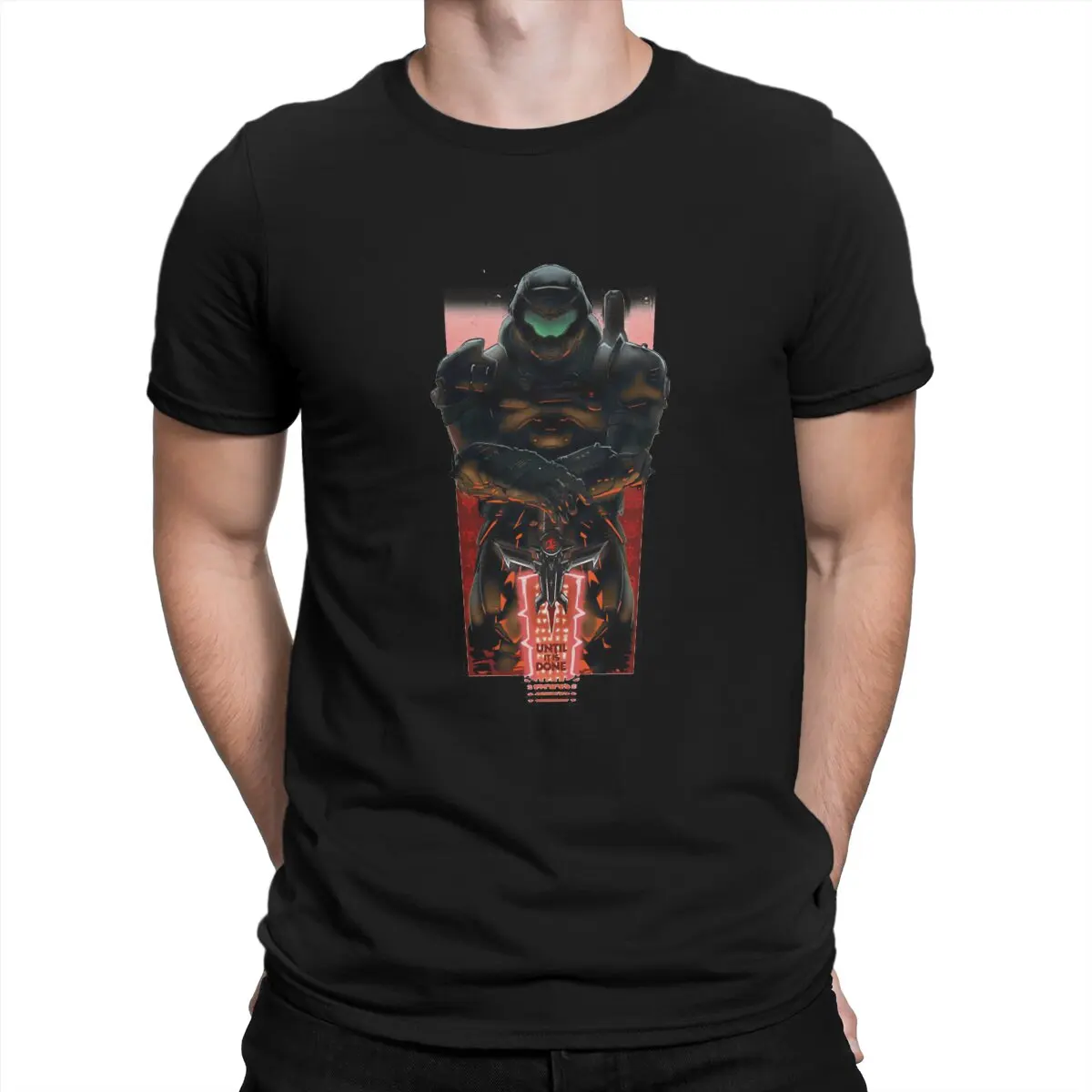 

Game Doom Until It Is Done T Shirt Harajuku Homme Men's Tshirt O-Neck
