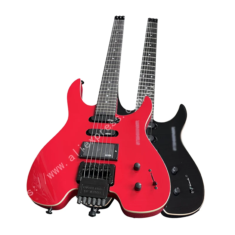 

Classic headless electric guitar, 24 tone fingerboard, equipped with vibrato bridge, guaranteed quality, free door-to-door deliv