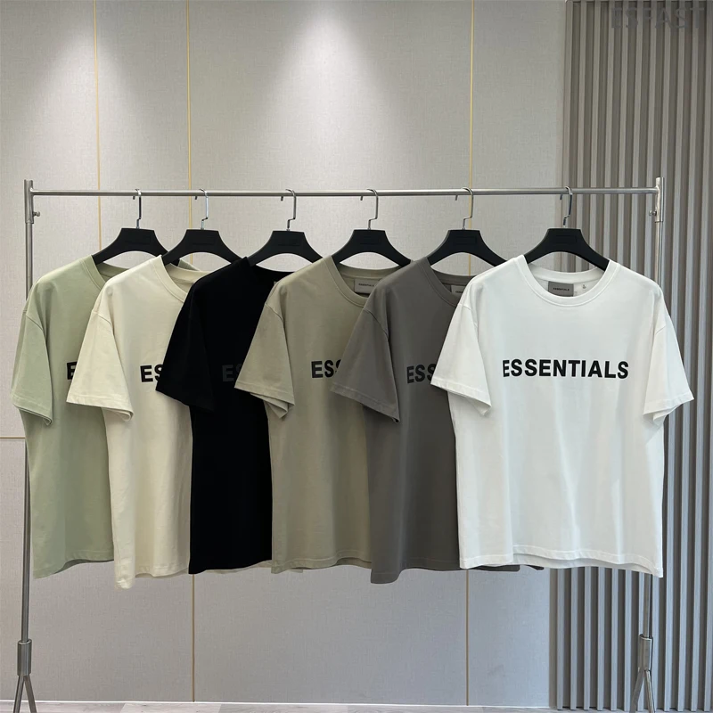 

Essentials Oversized T-Shirt for Men and Women's Short Sleeve T-shirts 100% 1:1 Top Loose Quality Summer Cotton Hip Hop Movement