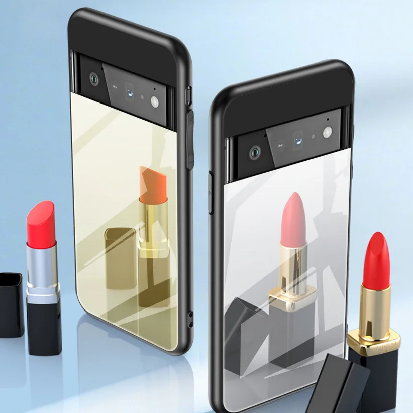 

Зеркальная фотография для Pixel 6 Pro Pixel6 Google Pixel 5 5A Pixel 4 4A 3 XL 3A Тонкий чехол с кольцом-подставкой Fundas