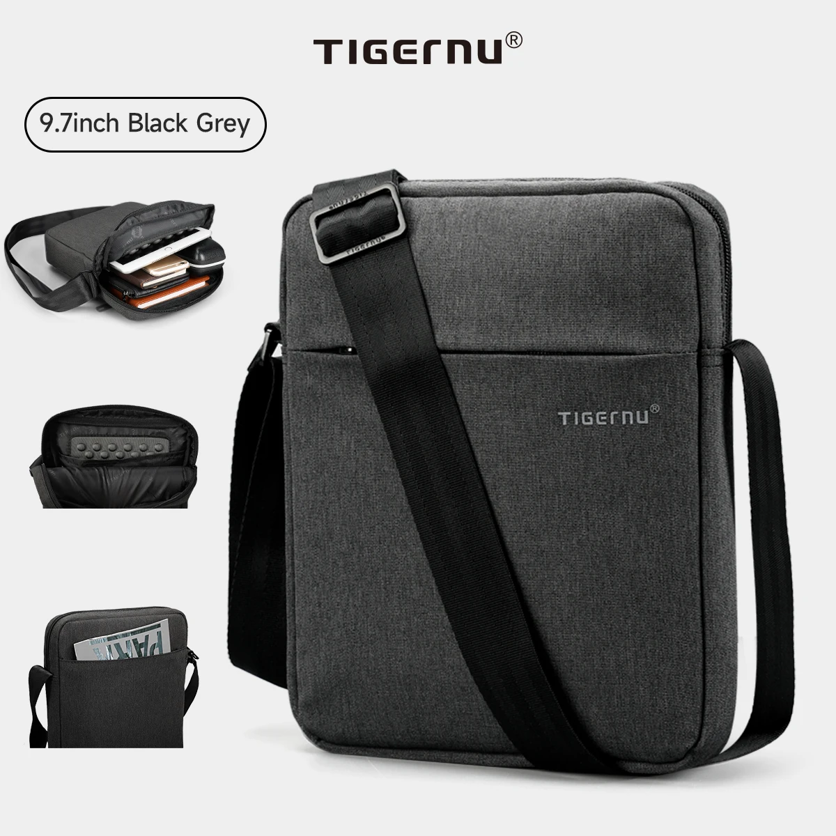 Tigernu водонепроницаемая мужская сумка-мессенджер для iPad 9,7-11 дюймов — фото товара