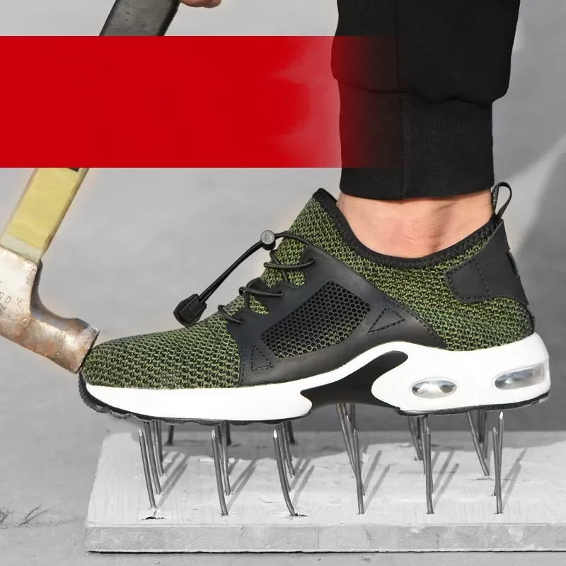 

Plus Size 40-48 Safety Shoes Steel Toe Cap Summer Breathable Lightweight Anti-smashing Stab-resistant Protection Shoes
