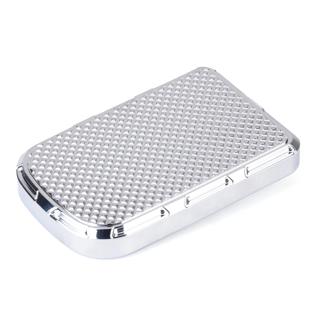 

CNC Cut Large Brake Pedal Pad Cover Motorcycle Foot Pegs Footrest Pedal Moto Accesorios For Harley Chromed Deep Edge