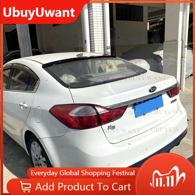 

For Kia Forte Cerato K3 Roof Spoiler High Quality ABS Material With LED Light For Kia K3 Spoiler 2011-2018 Car Styling