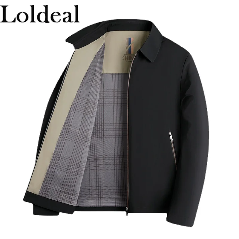 Мужская куртка с воротником-лодочкой и карманами