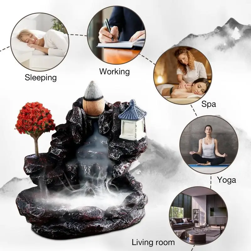 Backflow Incense Burner For Home And Office New Ornaments Incense Burner Ceramic Backflow Incense Holder Housewarming Gift