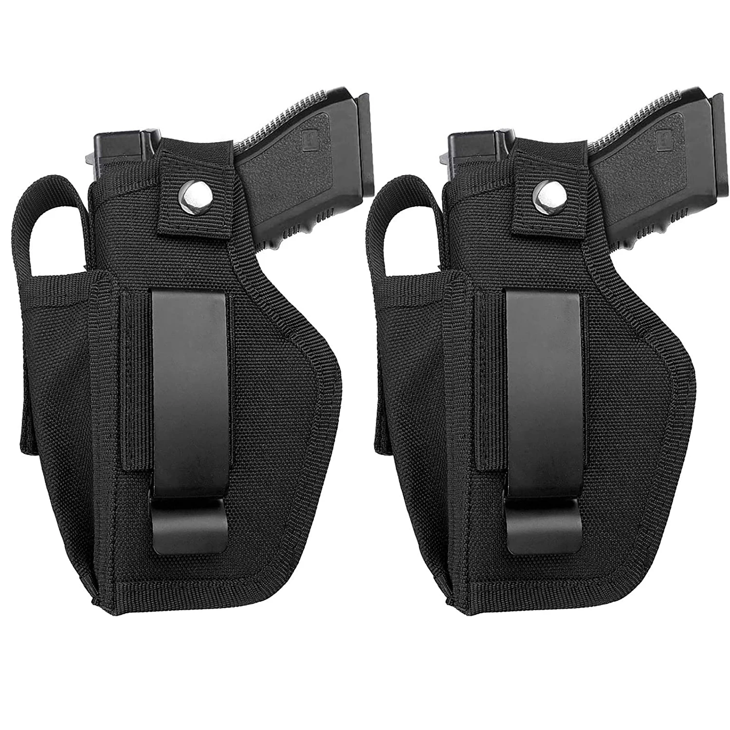 

2 Pack Universal Concealed Carry Gun Holster for Women and Men, Inside or Outside The Waistband with Magazine IWB Holsters