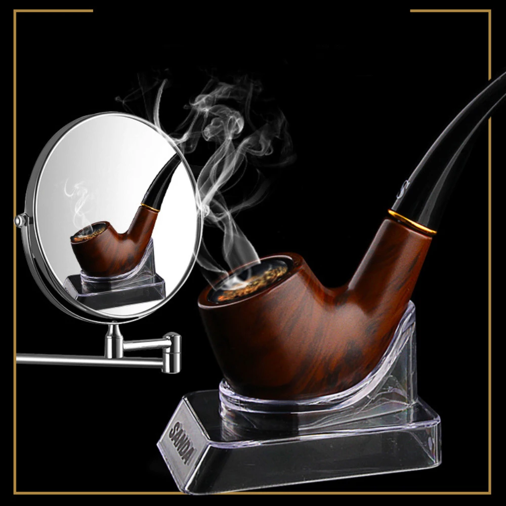 

Vintage Bakelite Curved Filter Pipe Resin Ebony Smoke Pipe Portable Handheld Smoke Pipe Men's Gift Cigarette Accessories