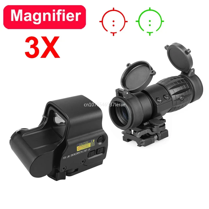 

Tactical Optics 3X Magnifier Scope Sight with Flip-up Mount 553 558 Red Green Dot Sights For 20mm Rail Hunting Firearms Airsoft