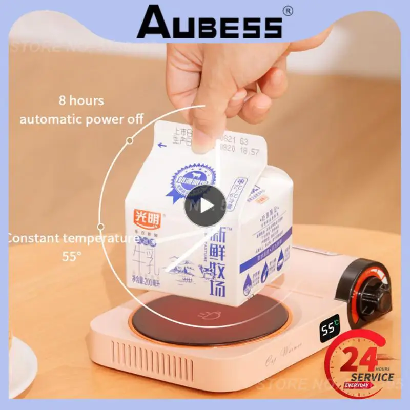 

Warm Coaster Heat Preservation Timing Coffee Milk Cup Heating Coaster Digital Display Intelligent Constant Temperature Coaster