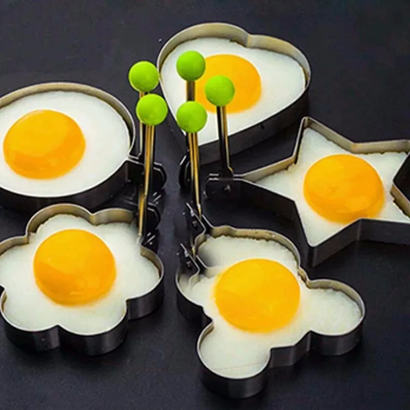 

Stainless Steel Omelette Mould 5 Shapes Egg Pancake Ring Eggs Baking Mold Kitchen Cooking Gadgets and Accessories