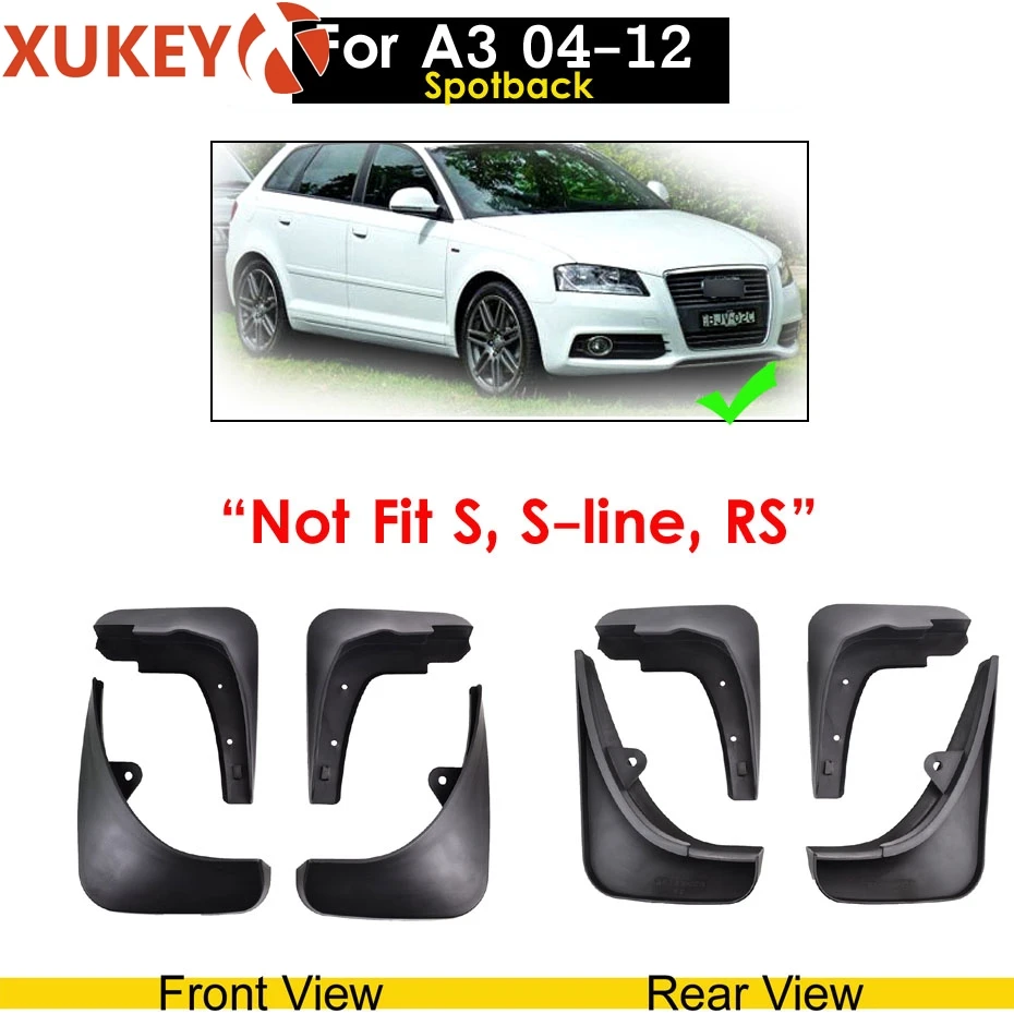 

Оригинальные автомобильные брызговики XUKEY для Audi A3 A4 A6 (8E 8P B6 B7 C6) брызговики брызговики брызговики крылья автомобильные аксессуары