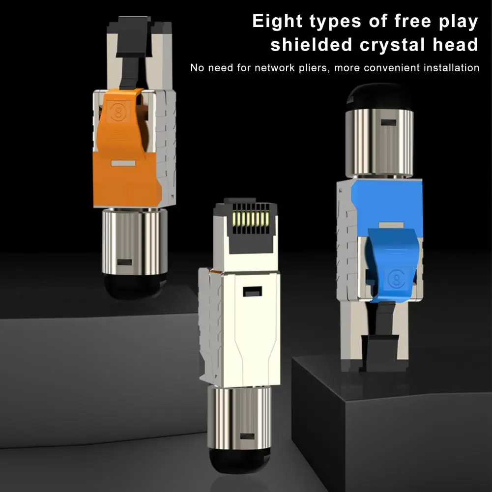 

Сетевой штекер, отличный износостойкий мини-разъем Cat 6/7/8 Gigabit RJ45, сетевой кристаллический разъем для офиса