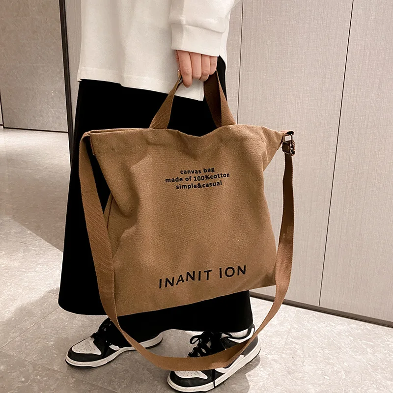 

Japanese Crossbody Bag for Men and Women Washable Canvas Thickened Handbag Large Capacity Literature and Art Student Bag