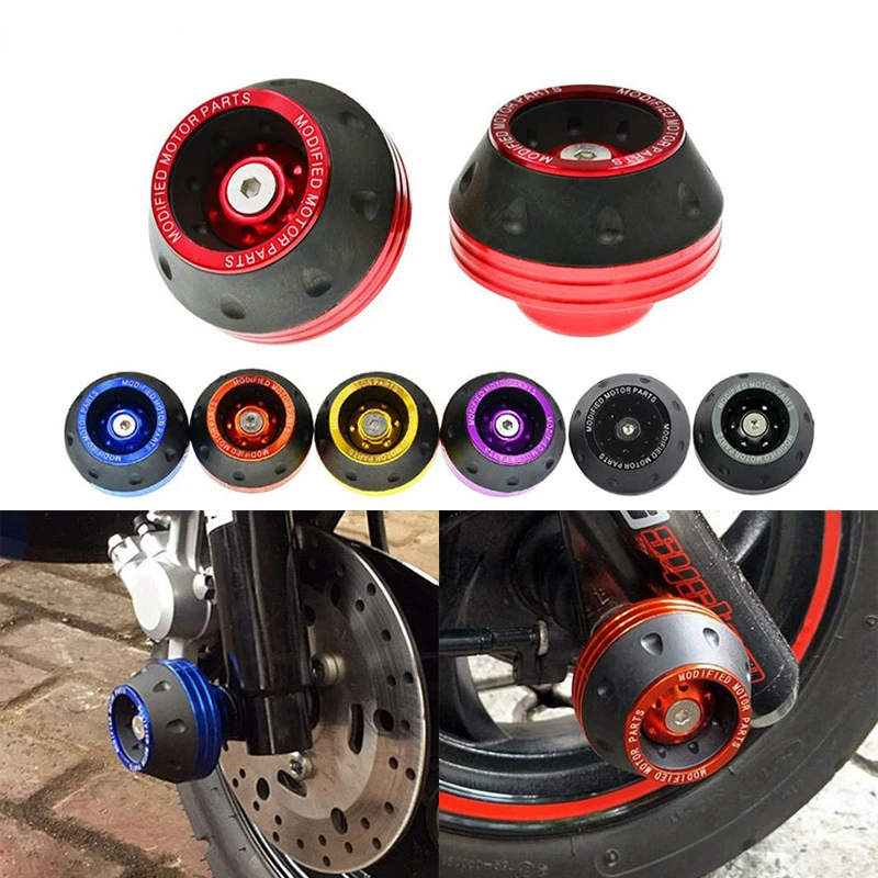 

2PCS Universal Motorcycle Wheel Protection Crash Cups Colorful Motorbike Crash Protector Motocross Damping Cups Moto Accessories