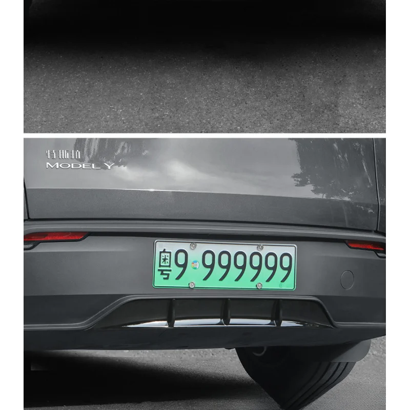 Фото Задний диффузор-сплиттер (накладка) для Tesla Model Y 2025 Juniper, нижняя накладка на задний бампер, спортивный декор, внешние аксессуары №5