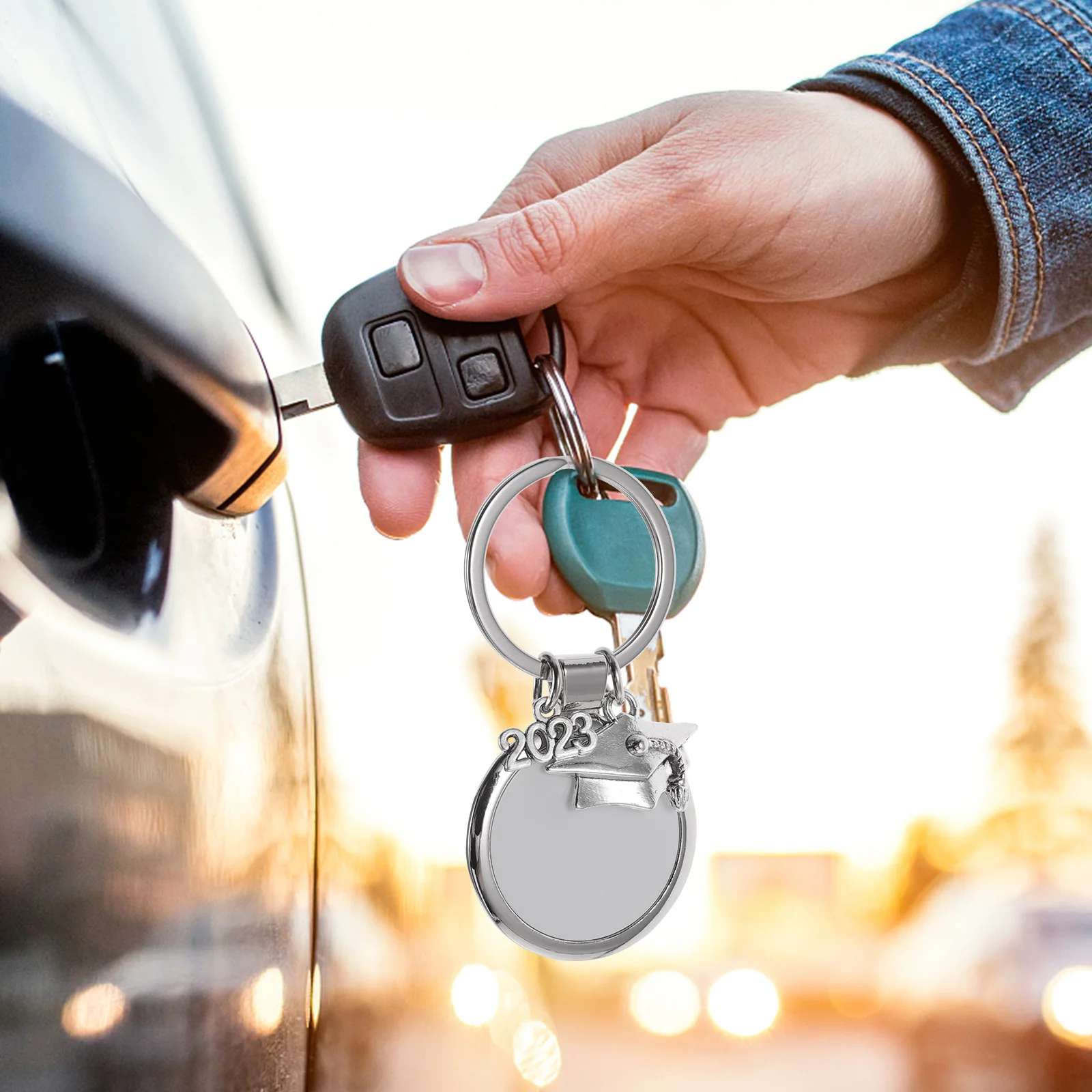 

2023 Key Ring Metal Keychain Blank Keychain Blank DIY Graduation Keychain 2023 Keychain Metal Key Ring