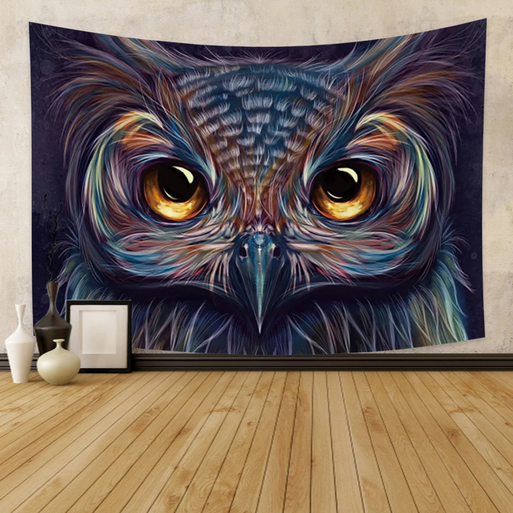 

3D Owl Animal Tapestry Wall Hanging Carpet For Bedroom Living Room Dorm Witchcraft Boho Tapestries Art Home Decoration