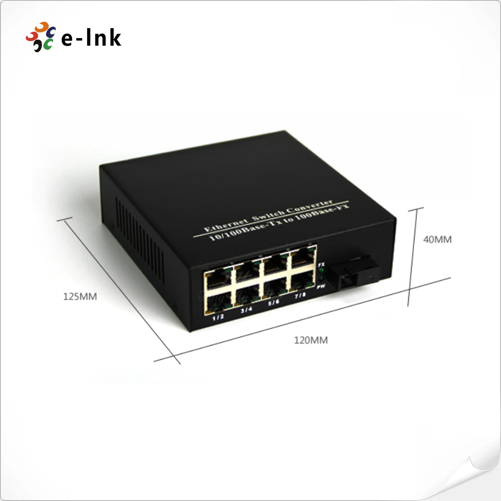 Network Switch Unmanaged Commercial 8-Port 10 100Base-TX + 1-Port 100Base-FX Fiber Ethernet Switch