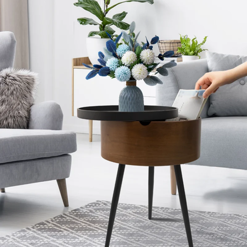 Прикроватный столик Formwell STK18 Маленький журнальный с бочонком для хранения