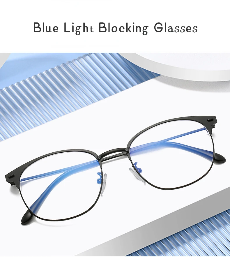 Очки металлические с защитой от синего света для мужчин и женщин аксессуар