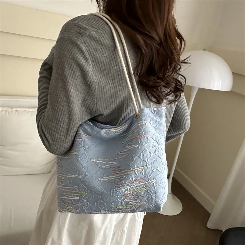 Новинка 2024 модная летняя крутая Красивая Повседневная Сумка-тоут через плечо