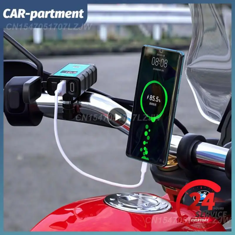 

Sae To Usb Type-c Socket Motorbike Fast Charging Adapter 12v Usb Waterproof Motorcycle Charger Universal Mobile Phone Charger