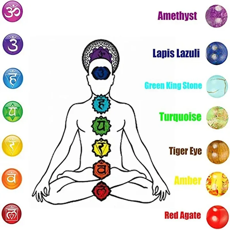 Браслет в богемном стиле 7 исцеляющий чакра унисекс браслет из натурального