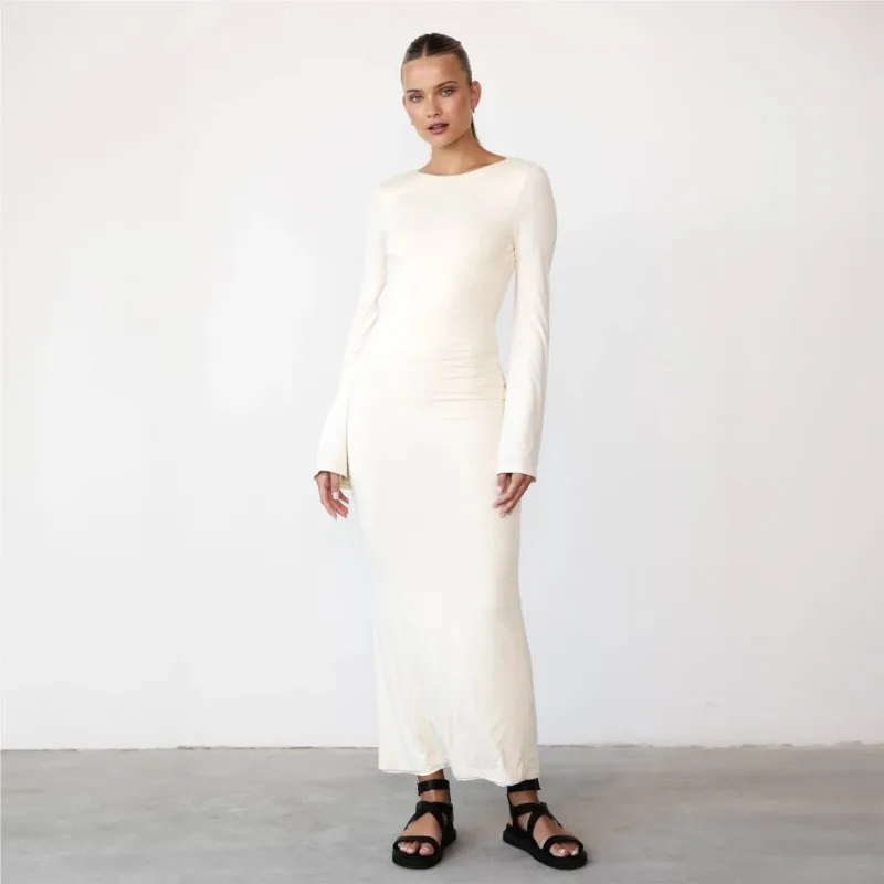 

Swimwear For Women Cover Up Swimsuit Summer Beach Clothes 2023 Dress New Sexy Solid Color Backless Slim High Waist Spandex The