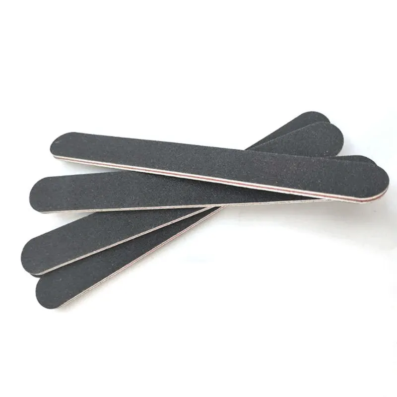 10PCS/Set Black Manicure Sanded Strips Nail File Double-sided Scrub Strip Manicure Tool Nail Polishing Scrub Strips Tools
