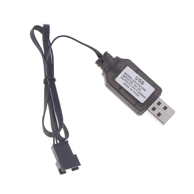 Фото 1 шт. 3,6 В-7,4 В SM-4P USB-зарядное устройство, совместимое с DE36W DE65 HM202 EC08 EC16 RC Car M416 Электрический гелевый шариковый бластер №1