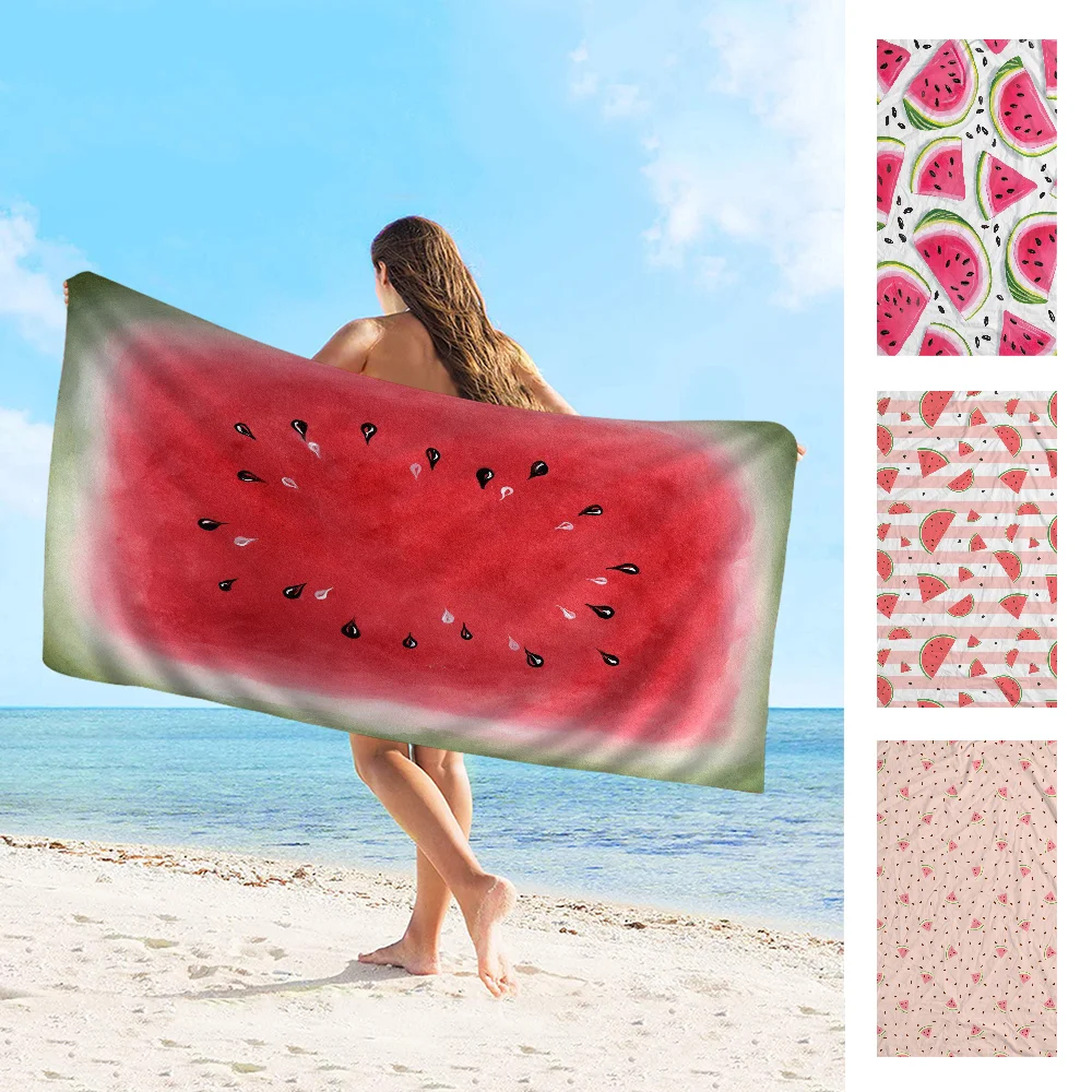 Милое полотенце с принтом арбуза быстросохнущее банное из микрофибры для йоги и