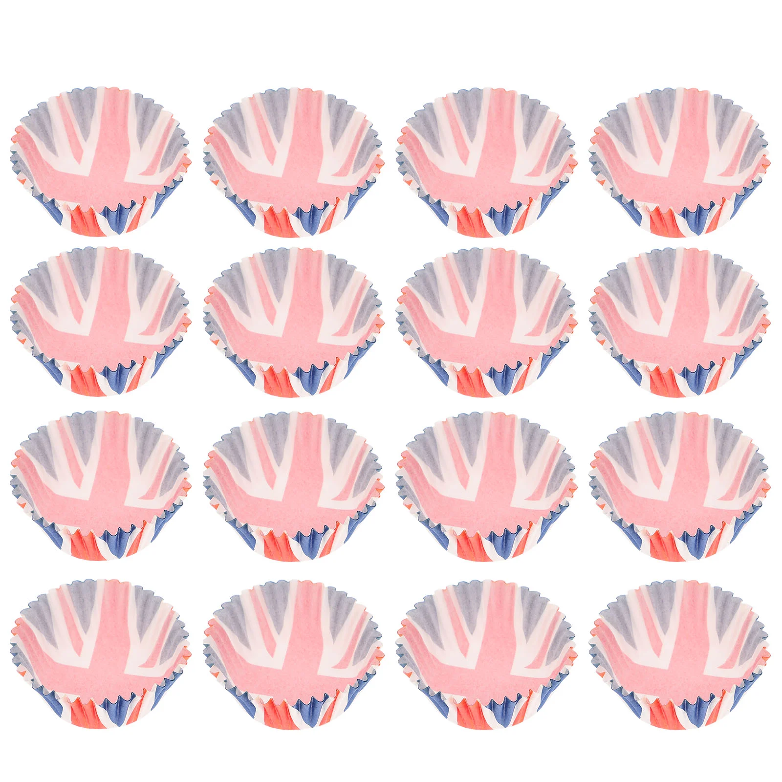 

100 Pcs British Cake Cups Dessert Baking Liners Union Jack Design Mini Eyeliner Stencils Eyes Cupcake Wrappers Cases Supply