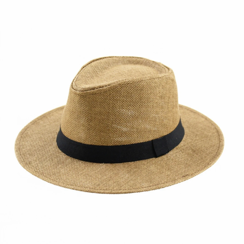 

Summer Big Brimmed Top Hat Unisex Classic Outdoor Sunhat Beach Straw Hat Sunscreen Farmer Papyrus Sun Hat
